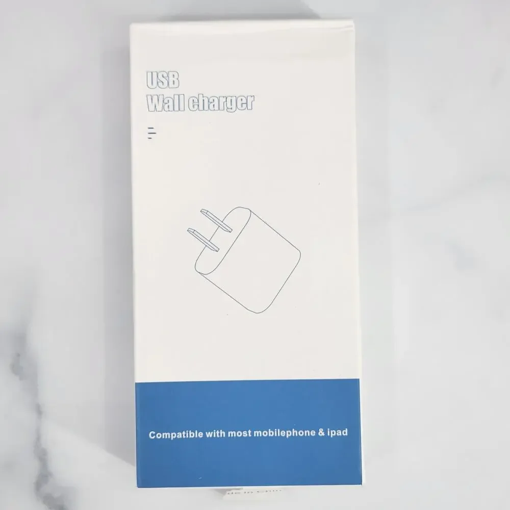 Box of 3 Wall Charger Blocks, High-Speed USB-C Square ONLY - NO CORDS
